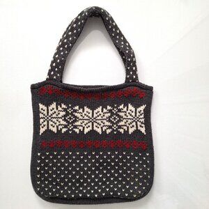 Aero Snowflake Cotton Blend Knit Bag